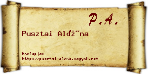 Pusztai Aléna névjegykártya